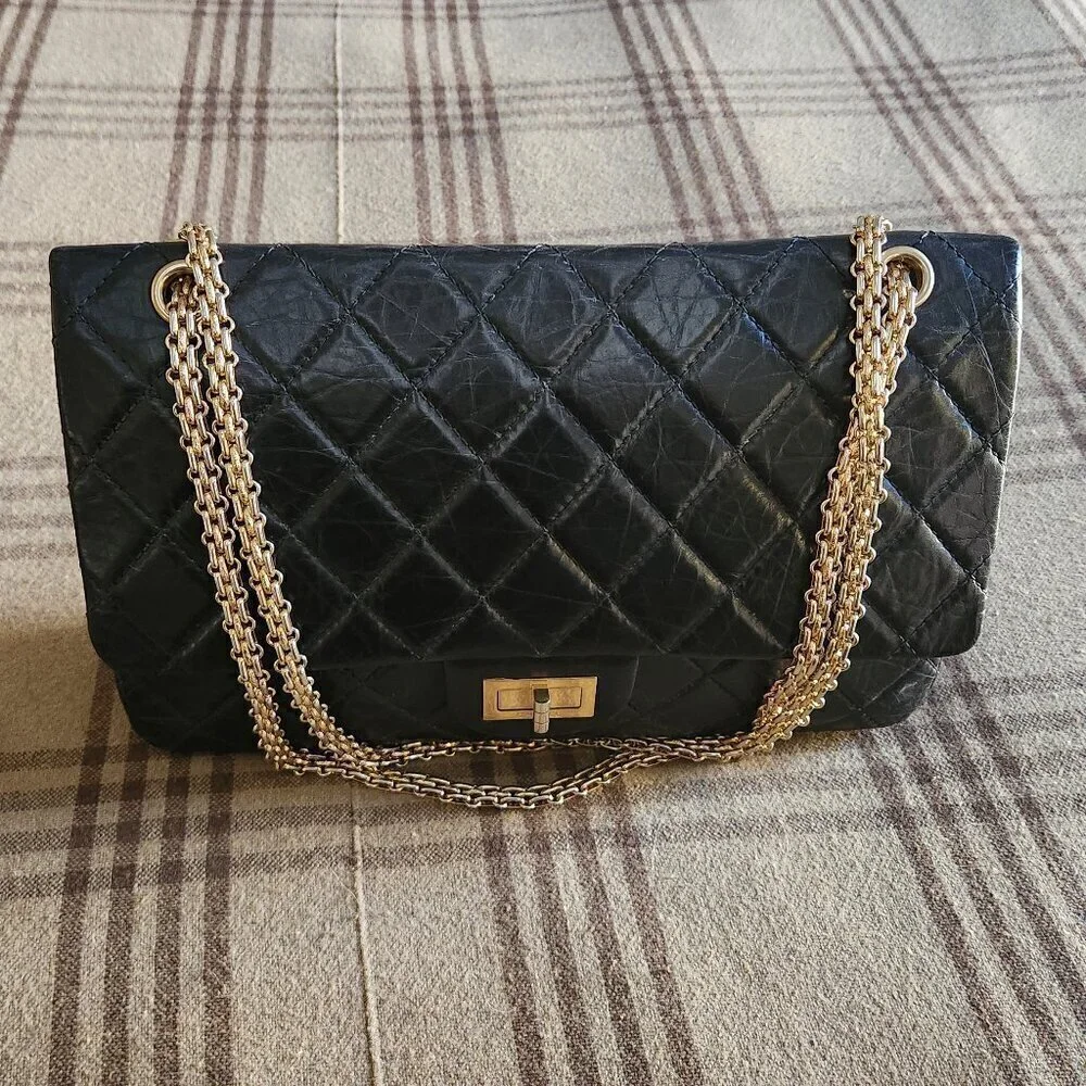 Chanel Black 2.55 – 2005 Quilted Flap Bag, Authentic